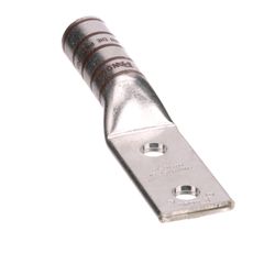 Crimp Lugs, Panduit 500 KCMIL Compression lug 2-hole, 1/2” Stud Hole, Long Barrel