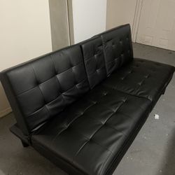 Faux leather Futon Couch