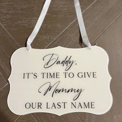 Wedding sign