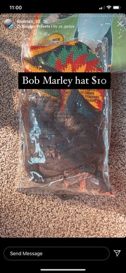 Bob Marley hat with dreds