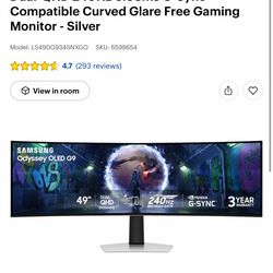 49in curve Samsung 240Hz