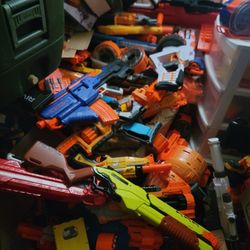 Large Lot Of Nerf Guns