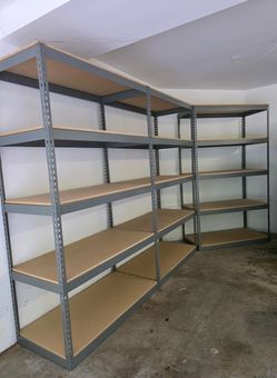 Shelving Racks 48 in W x 24 in D Boltless Heavy Duty Storage Shelves Similar To Uline And Grainger Delivery Available