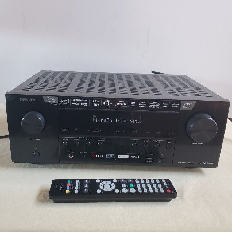 Denon AVR S950H  7.2 Channel HomeTheater Receiver Bluetooth AVR With Remote Wi-Fi Heos Apple Airplay Phono 