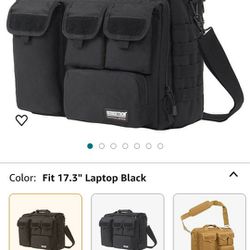 Seibertron Pro-Multifunction Shoulder Messenger Bag Fit for 17.3" Laptop Black

