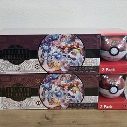 For Sale:
Brand New in Box Pokemon Trading Card Game TCG Holiday Advent Calendar and Pokeball Bundle