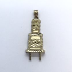 Gold 10k Plug Pendant New 