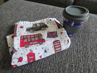 London Theme Coffee Mug and Towel