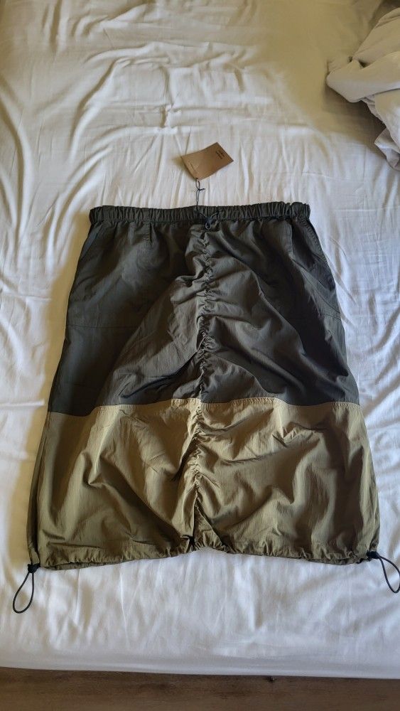 Teddy Fresh Green Nylon Panel Skirt