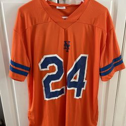 New York Mets “24” Football Style Jersey - Large - Like New though Slightly Wrinkled from Storage