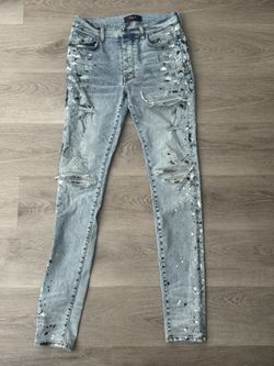 Amiri Paint Splatter Distressed Jeans