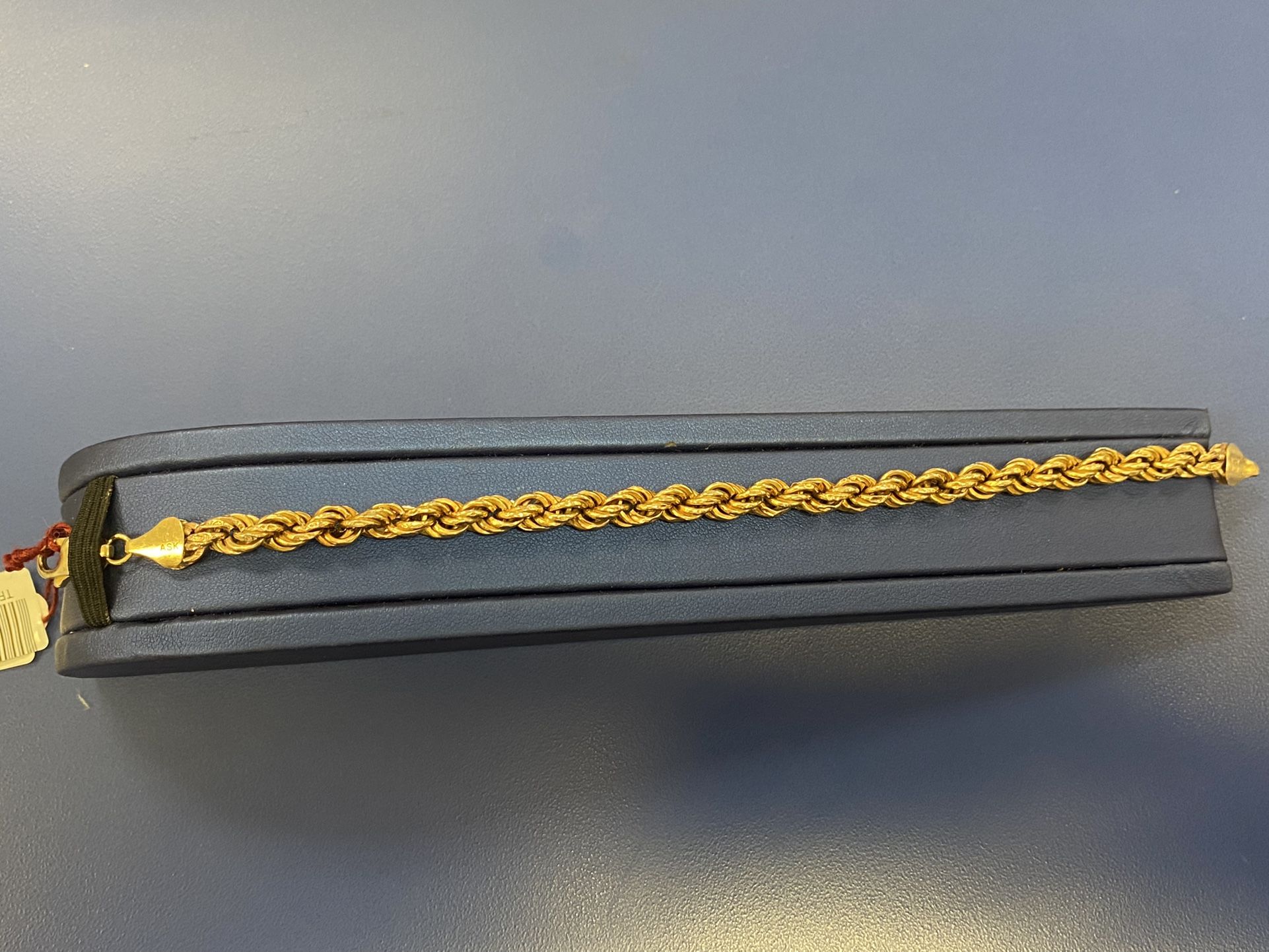 10KT Rope bracelet 9”