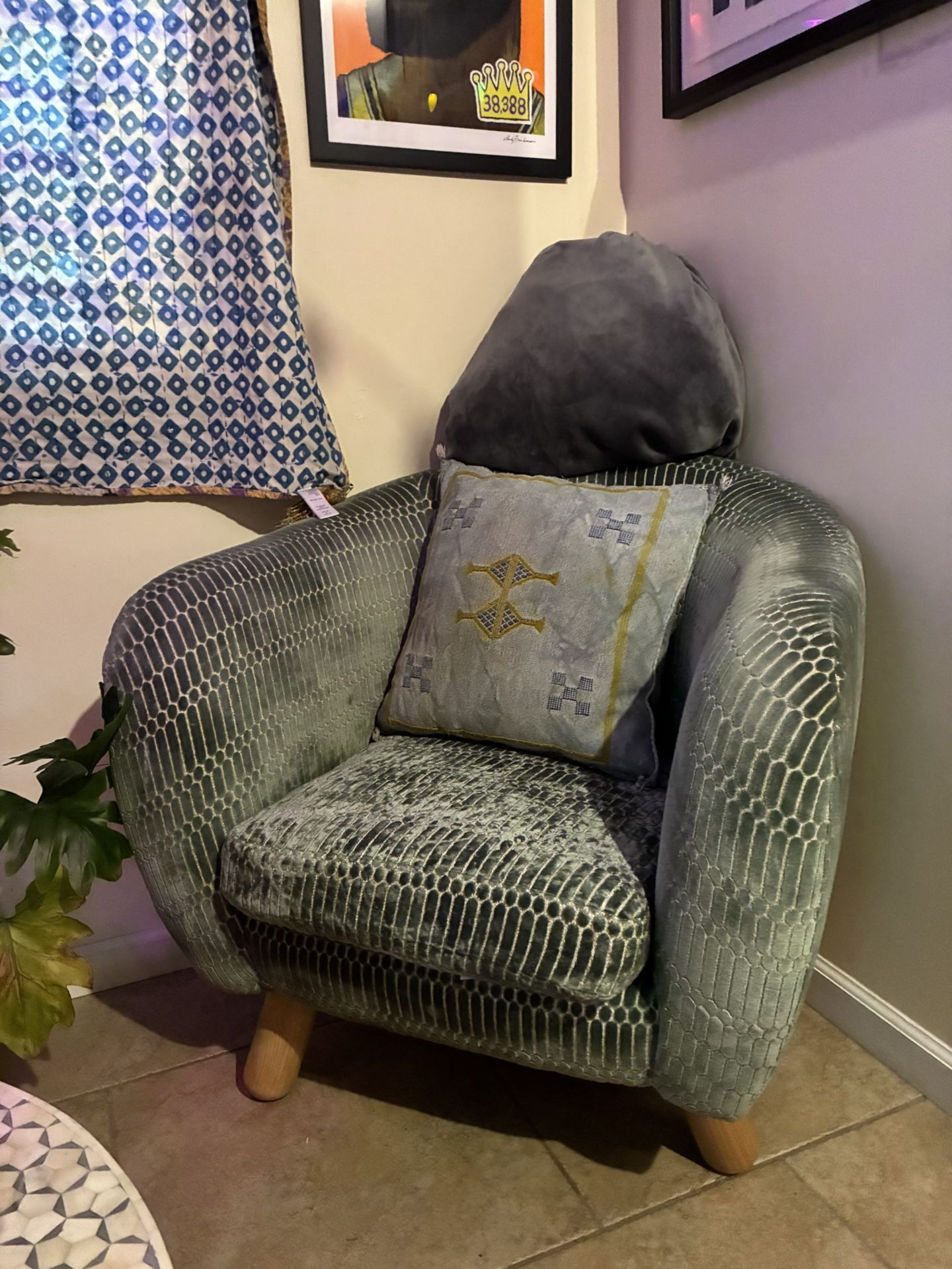 Anthropologie Accent Lounge Chairs Velvet