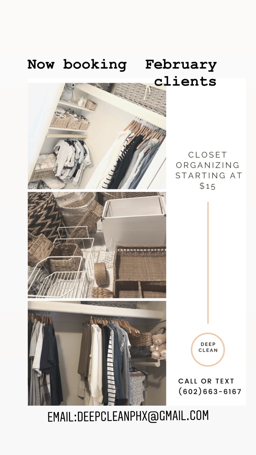 Closet organizing