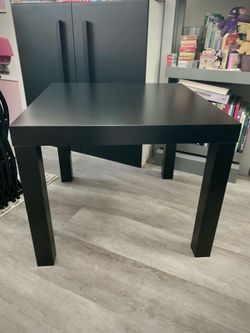 Dark Brown Square Side Table