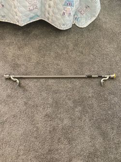 Brushed Nickel Renter Friendly Curtain Rod