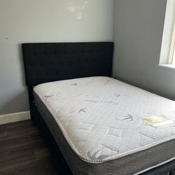Full Size Platform Bed W/ Mattress! 