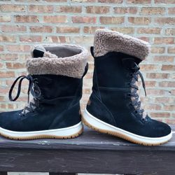 UGG Lakesider Tall Boots Lace Black Boots US Size 8