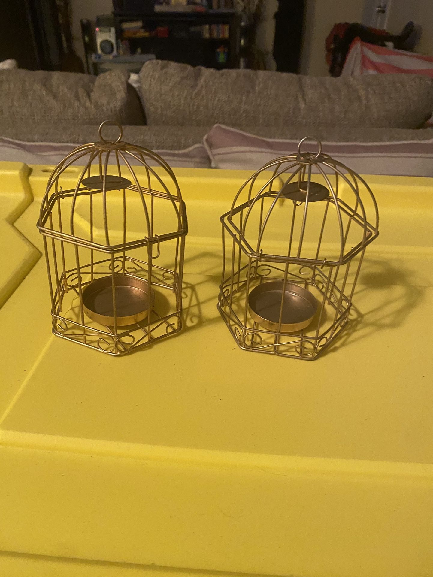 Bird Cage Candle Holders