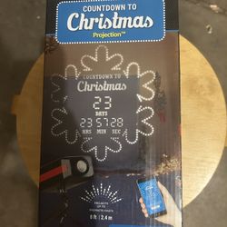 New In box Countdown to Christmas Projector