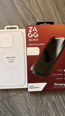 Iphone 16 pro case and privacy screen protector