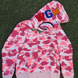 Bape Camo Shark Full Zip Hoodies Men 