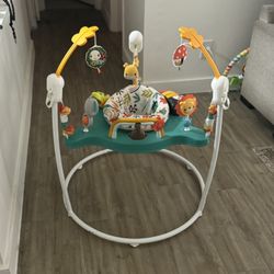 Fisher-Price Baby Bouncer Whimsical Forest Jumperoo Activity Center with Music and Lights, Unisex