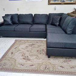 New Black Reversible Sectional
