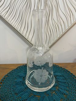 Vintage Mid-Century Etched Glass Decanter