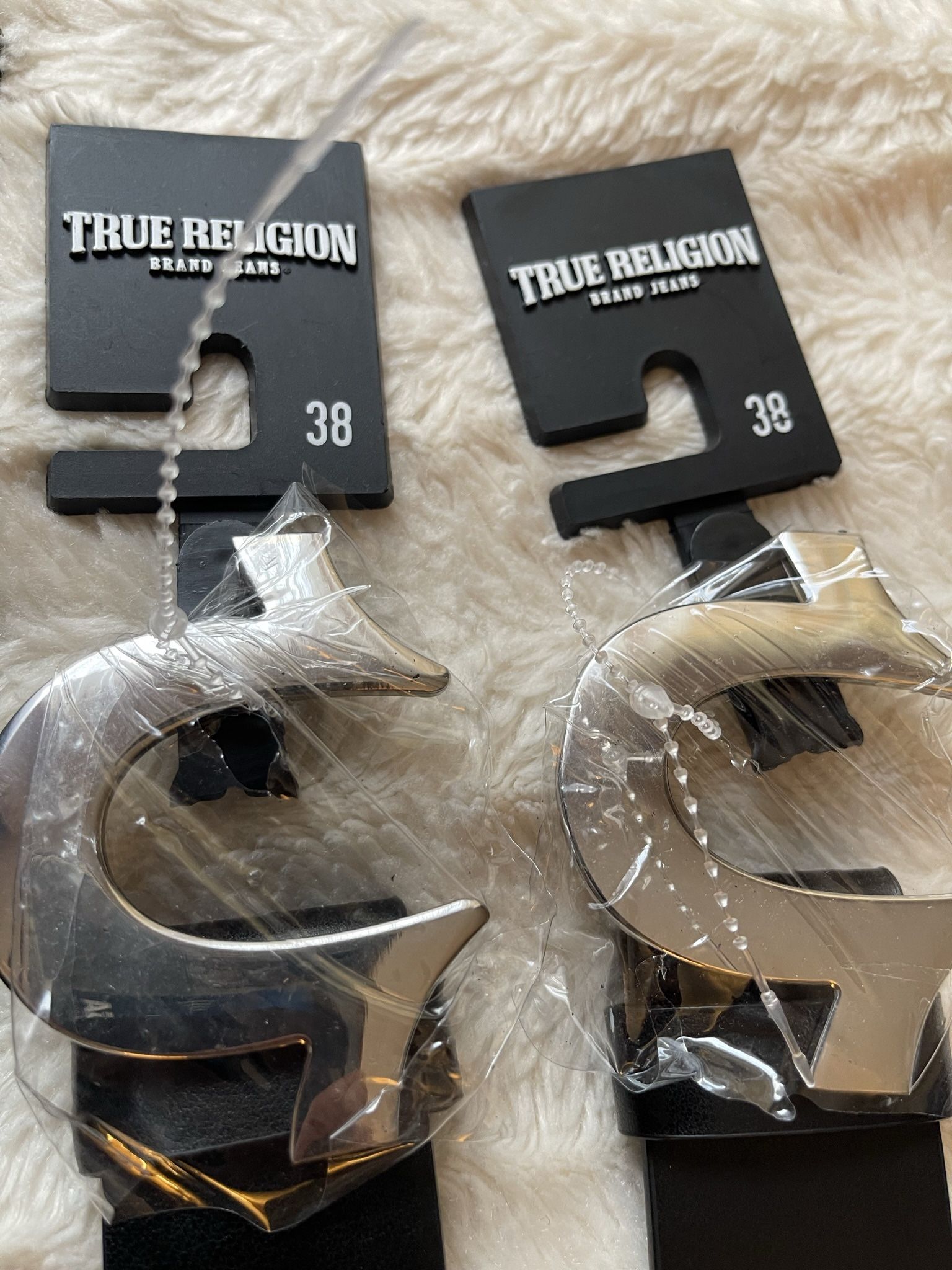 New Men’s True Religion Belts size 34 and 38,