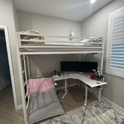 White Framed Bunk Bed