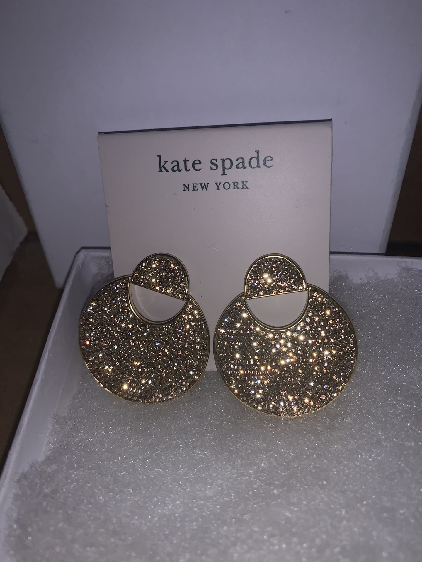 Kate Spade Mod Scallop gold tone earrings New