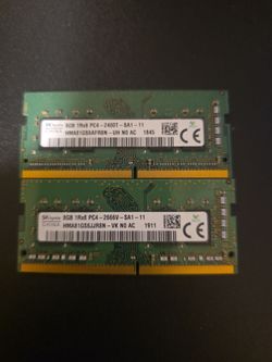 SK Hynix 8GB DDR4 SO-DIMM RAM Sticks (x2)