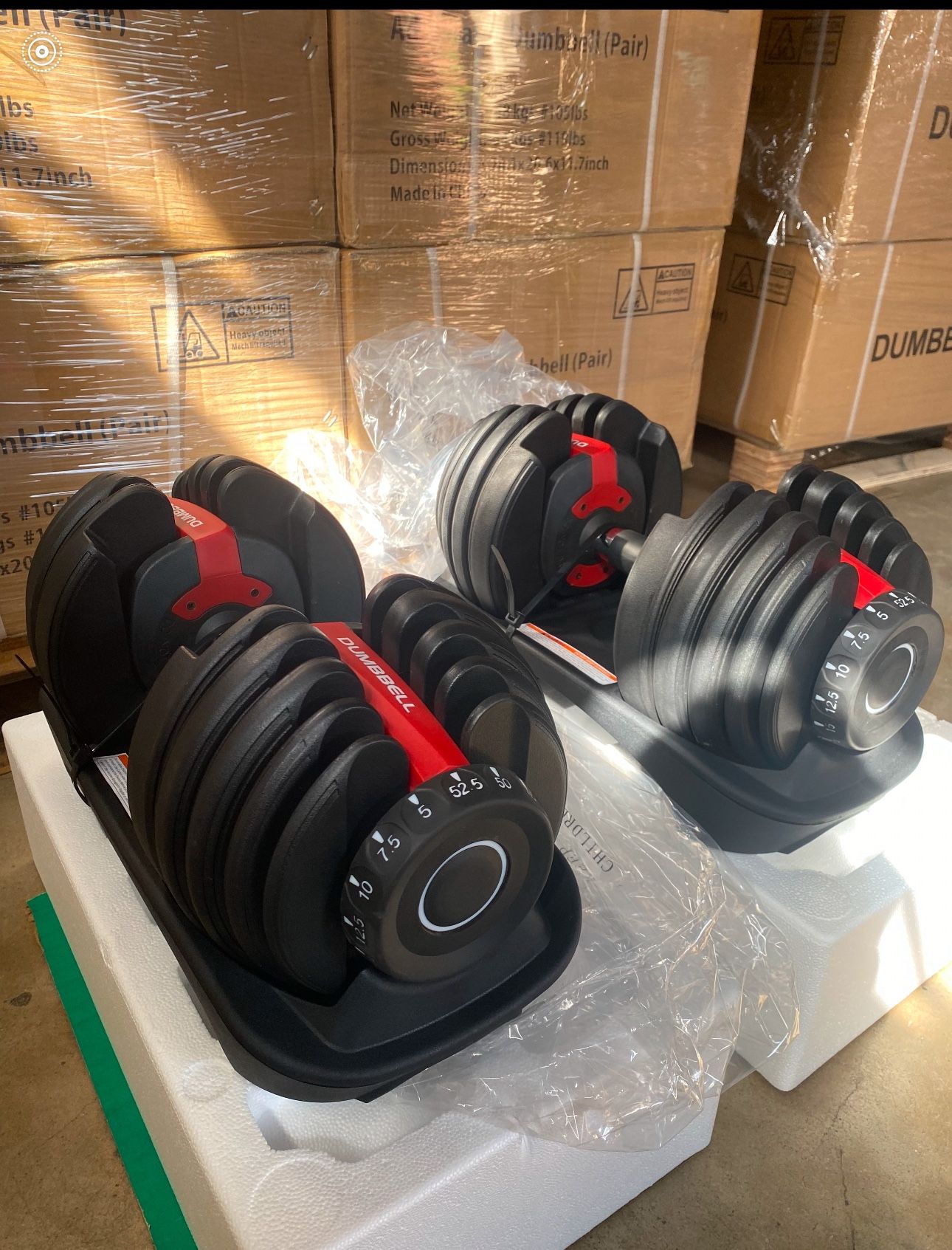 Pair Adjustable Dumbbell Brand New In Solid Boxes Each Dumbbell (5 To 52 5 Lbs) $240 For Both