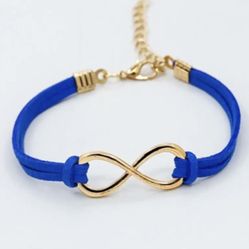 New blue gold women’s girls infinity bracelet Jewelry Gift 