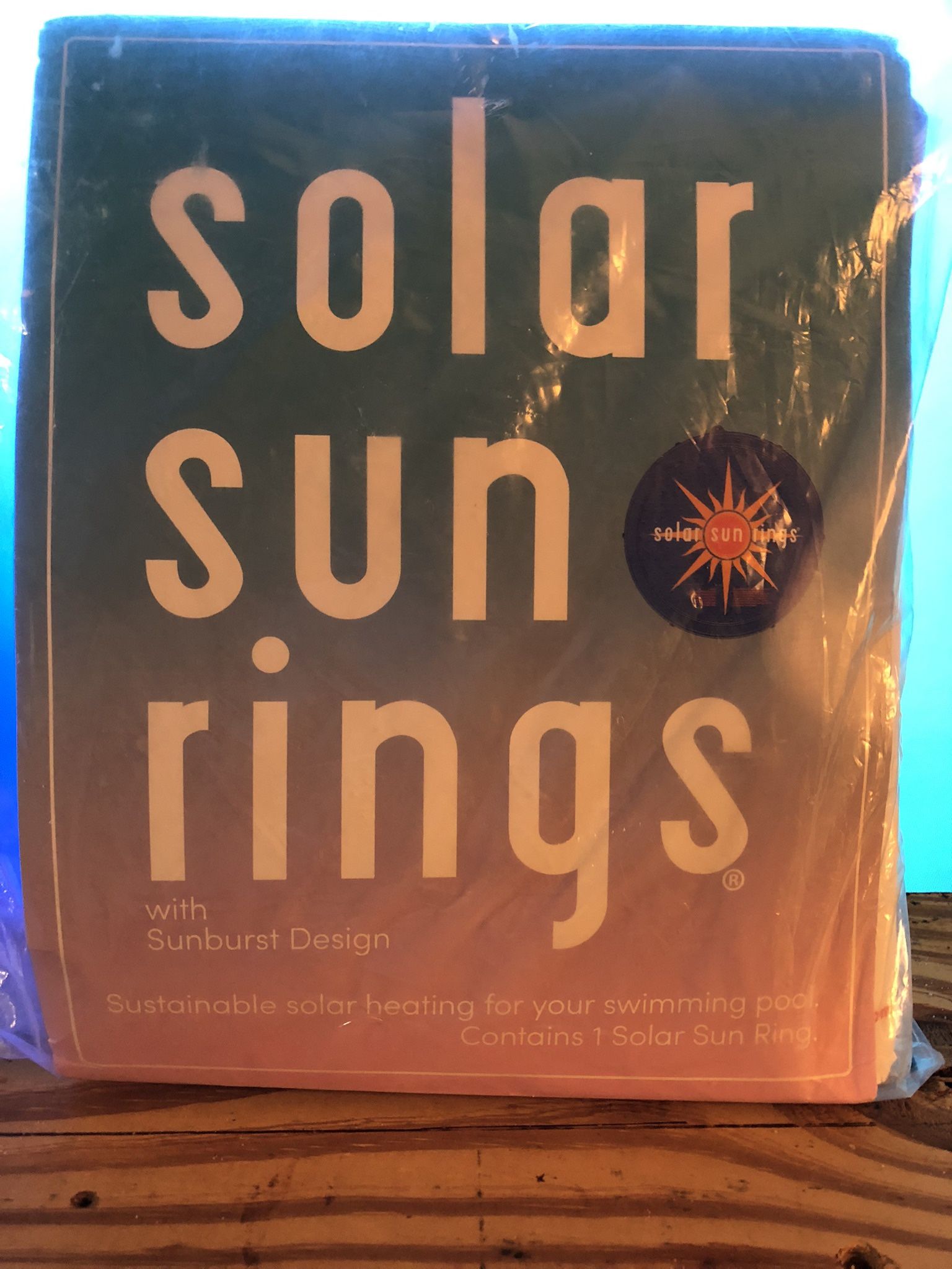 Solar Sun Ring With Sunburst Design