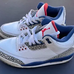 Nike Air Jordan 3 True Blue 2016 White Red Blue 854262-106 Size 9