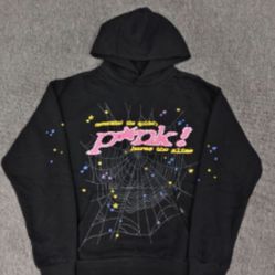 Graphic Hoodie - Pink Web & Stars Pullover