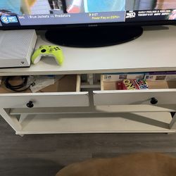 White Sofa Table With 2 Drawers 