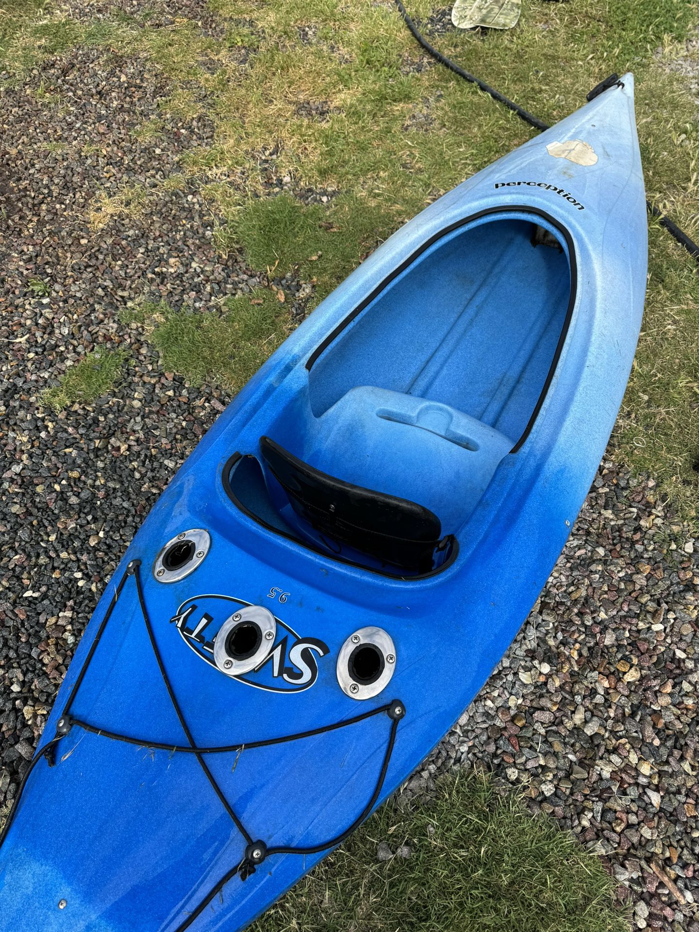 Single Person Kayak With Fishing Rod Holders