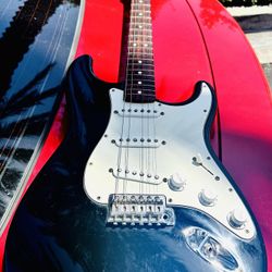 Fender Black And White Mexico Stratocaster