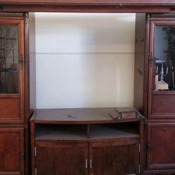 Media Cabinet - Glass Shelves