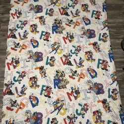 Vintage Mickey Mouse ABC Blanket 