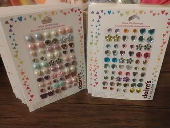 Claire's stick on earrings