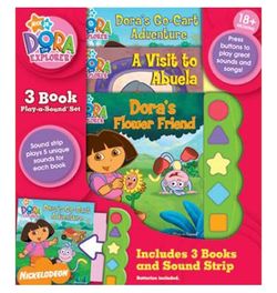 Dora the Explorer 3-Book Play-a-Sound Set plus 1