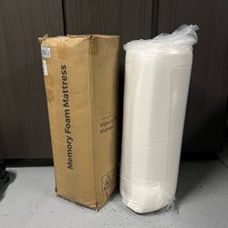 Full Size Memory Foam Mattress 10 Inch, Green Tea, Medium Plush- White- NEW IN BOX-