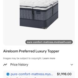 Aireloom Topper LIKE NEW 