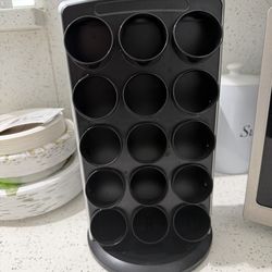 Keurig K-Cup Holder 30 Coffee Pod Spinning Carousel Silver & Black KCC-30