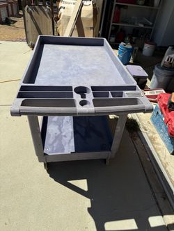 Heavy-Duty Plastic Utility Cart on Wheels