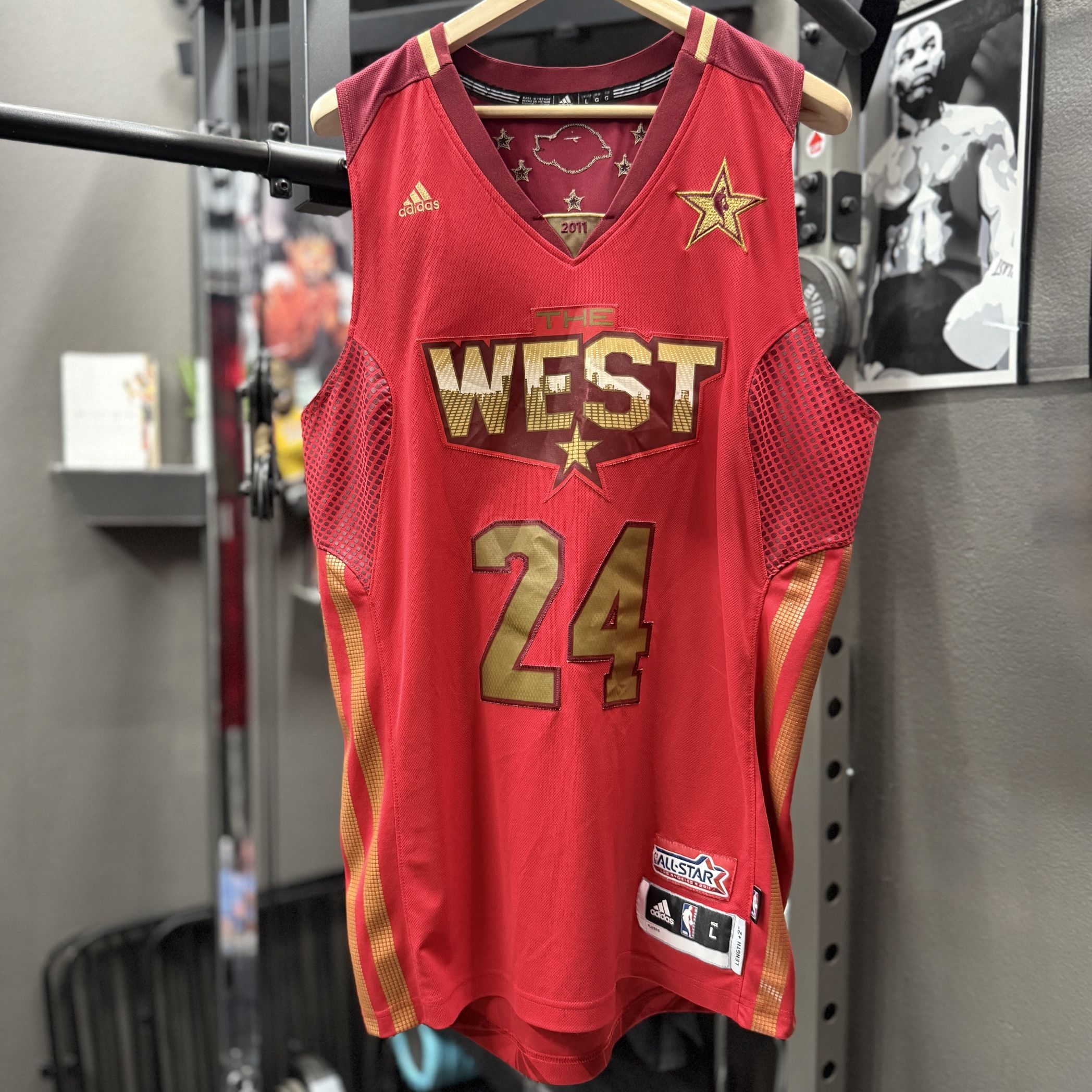 NBA Adidas All Star Game MVP West 2011 Kobe Bryant Jersey Size Large Lakers